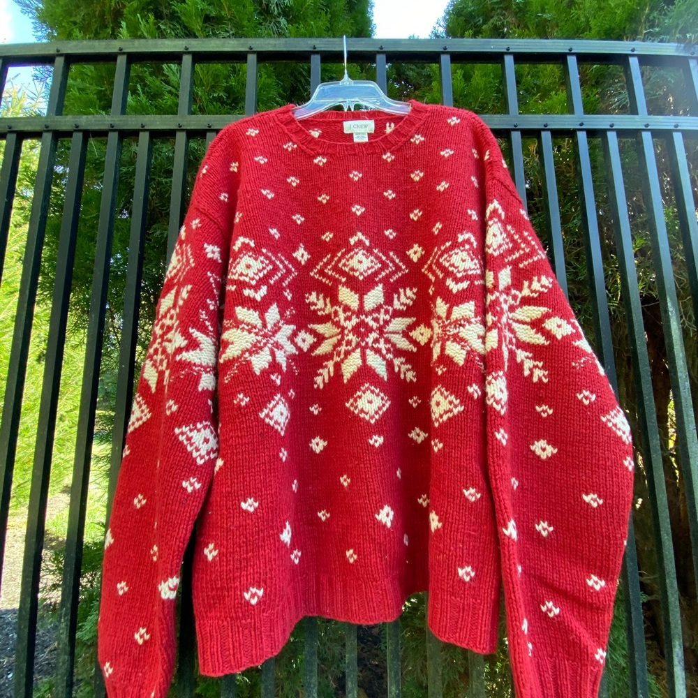 🧶🎿J.Crew Hand Knit 100%Wool Beauty🎿🧶